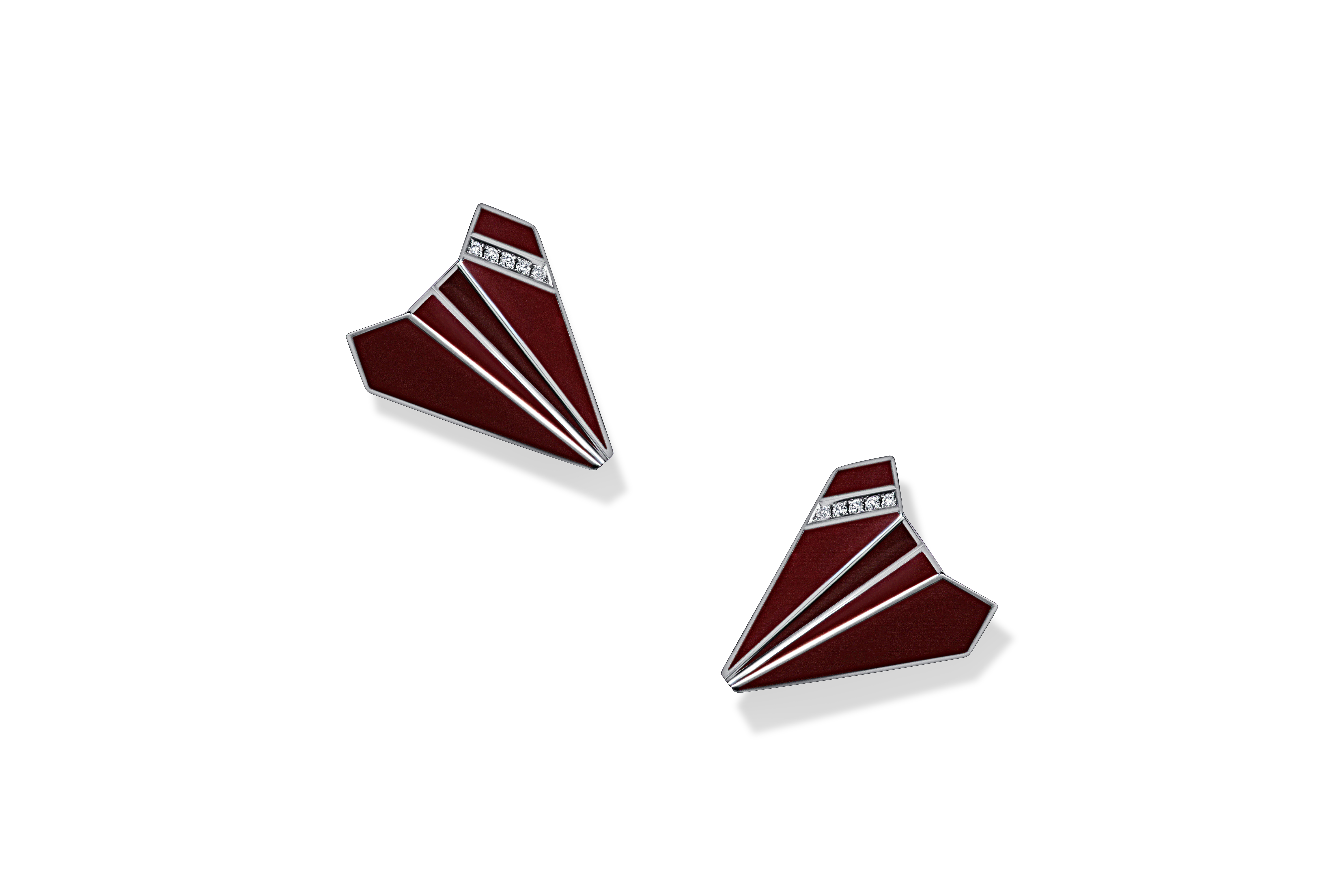 Пусеты-самолетик High Ceram Burgundy