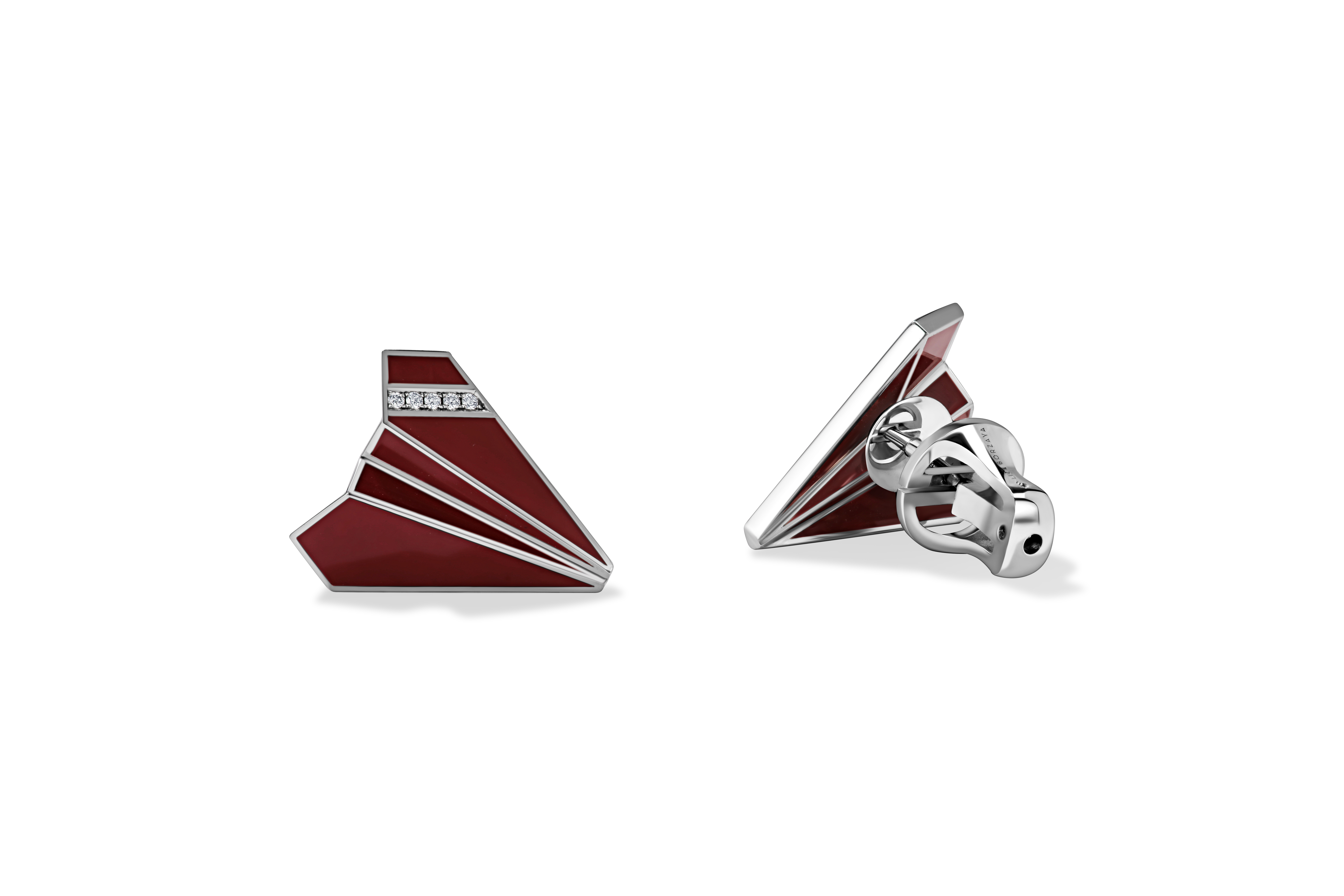 Пусеты-самолетик High Ceram Burgundy