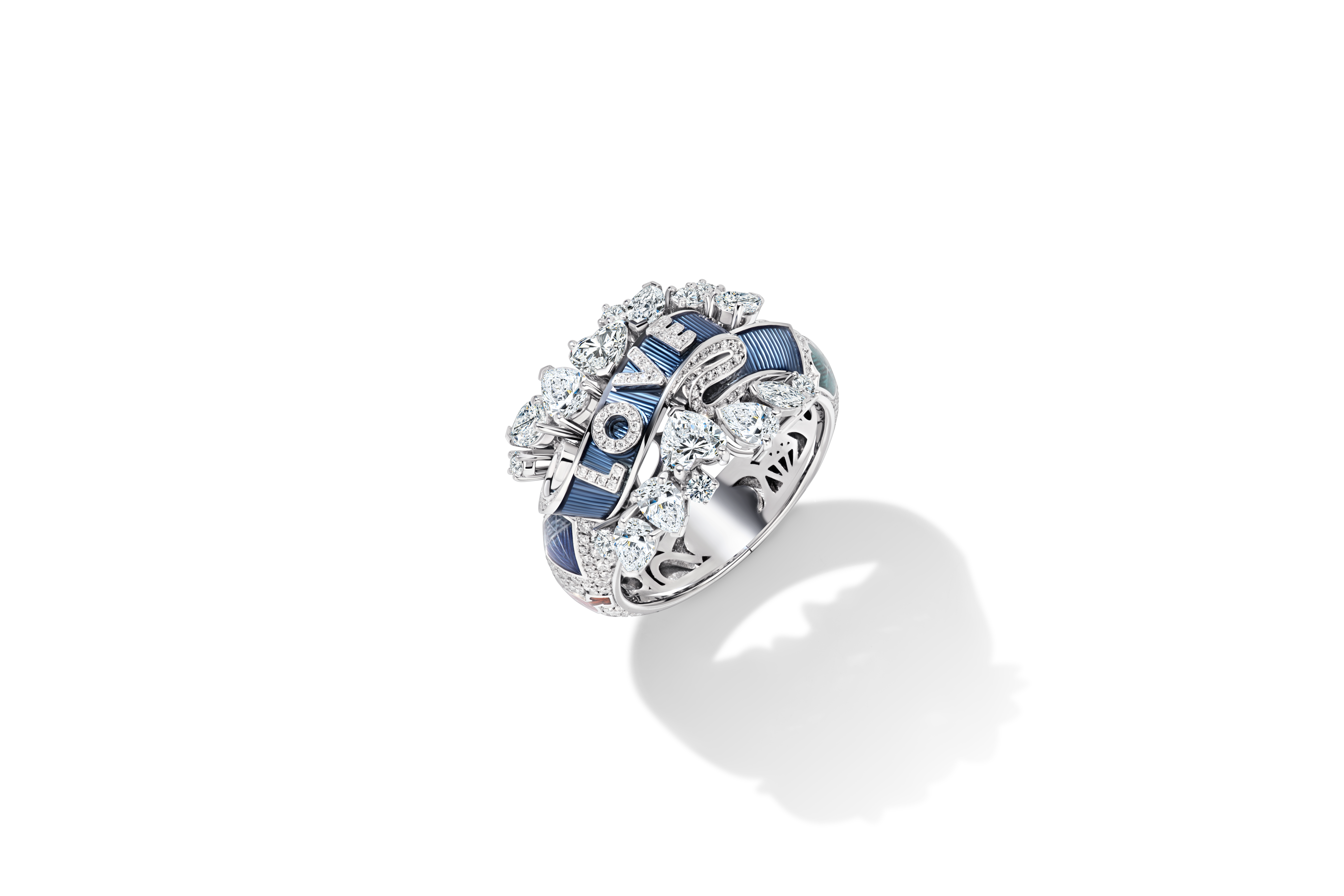 Denim “LOVE” ring