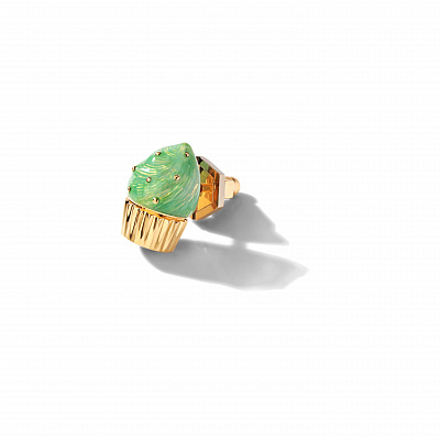 Stud Earring "Green Cupcake"