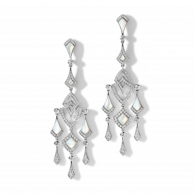 Earrings "White nacre"