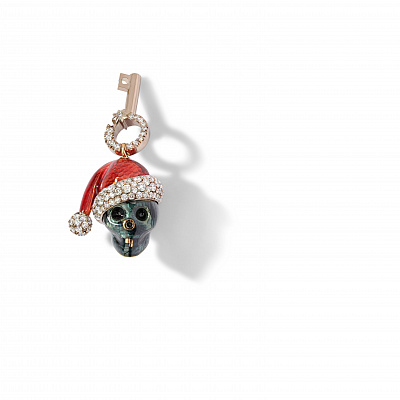 "Lucky skull" transformative key charm