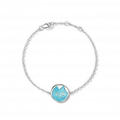 Bracelet "Cat" blue