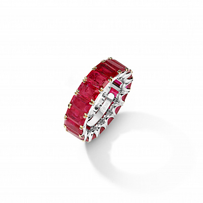Ruby ring «Infinity» 