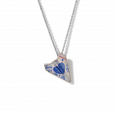 Chain pendant "Blue heart" 