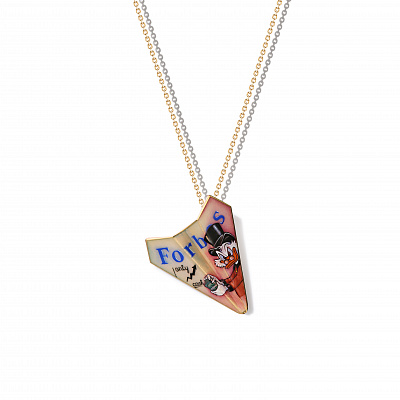 Large paper airplane on a chain "Forbes"