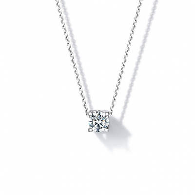 Подвеска на цепи с бриллиантом 0,5 ct