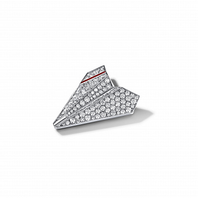 Chain pendant "Paper planes" with stones 25 mm