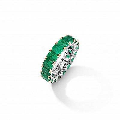 Emerald ring «Infinity» 
