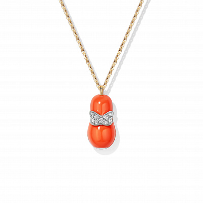 Pendant “Coral Matryoshka”