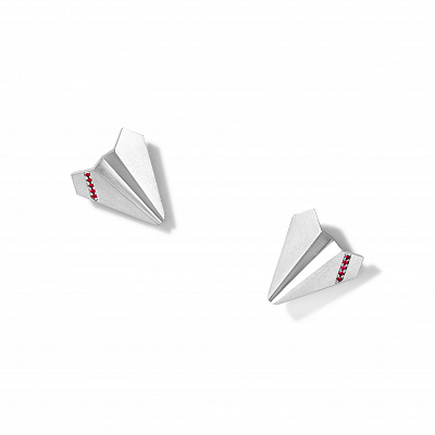 Stud earrings “Paper airplanes”