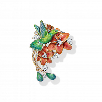 Brooch "Hummingbird"