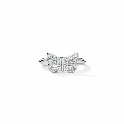 Ring Diamond Butterfly Pave 12mm
