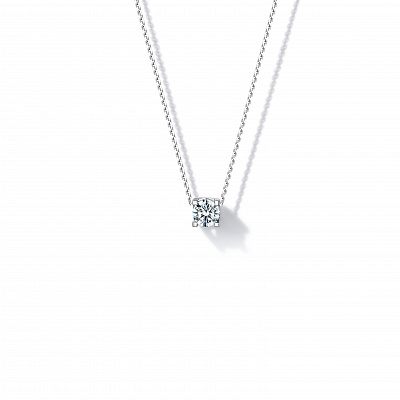 Подвеска на цепи с бриллиантом 0,5 ct
